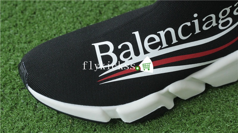 Balenciaga Pattern Speed Trainer Sock Black